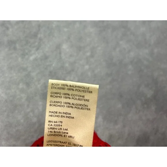 Free People Red‎ Embroidered Eyelet Tie Front Sleeveless Top Blouse Vest M - Picture 7 of 9